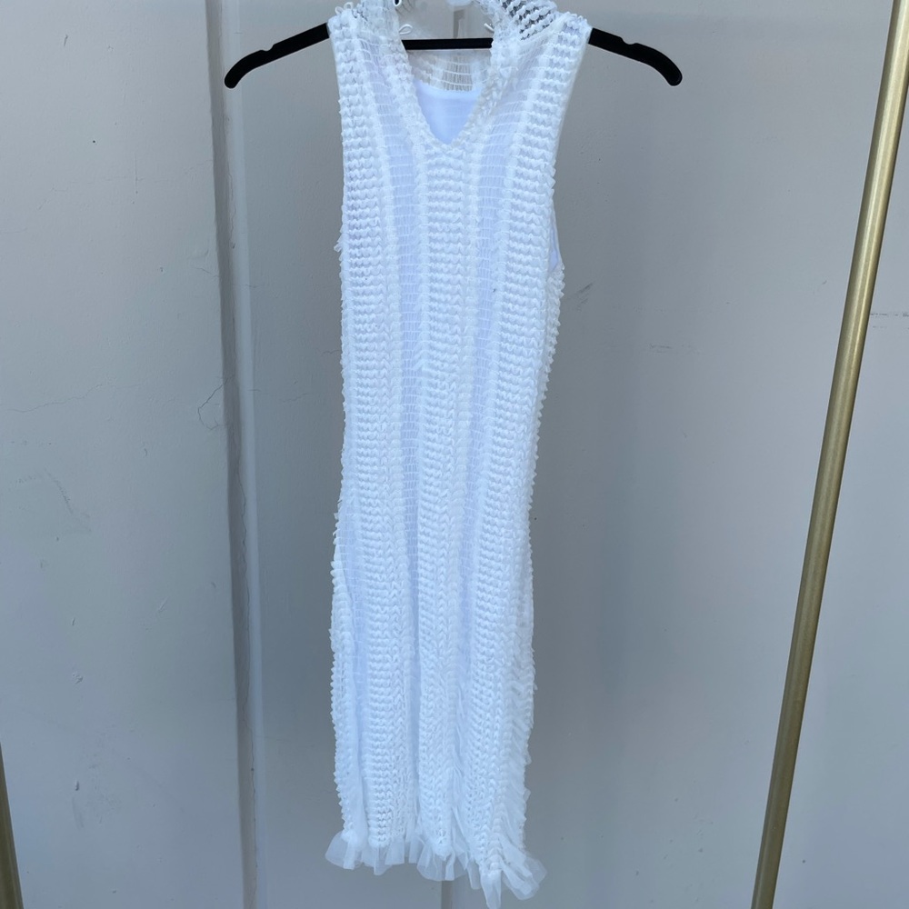 Roberta Einer lace white MIDI dress size 0 NWT